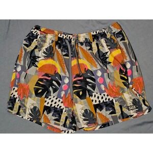 Saxx Ballpark Pouch Oh Buoy 2N1 Boardie Men's Sz Large Swim‎ Board Shorts Floral